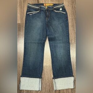 Vintage Apple Bottoms jeans with silver embroidery an embellished Size